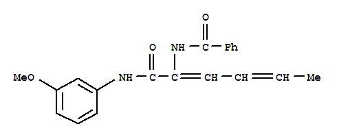 Benzamide, n-[1-[[(3-methoxyphenyl)amino]carbonyl]-1,3-pentadienyl]-(9ci) Structure,418796-45-9Structure