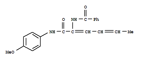 Benzamide, n-[1-[[(4-methoxyphenyl)amino]carbonyl]-1,3-pentadienyl]-(9ci) Structure,418796-54-0Structure