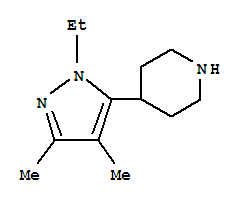 Piperidine, 4-(1-ethyl-3,4-dimethyl-1h-pyrazol-5-yl)-(9ci) Structure,419572-06-8Structure