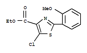 4-Thiazolecarboxylicacid,5-chloro-2-(2-methoxyphenyl)-,ethylester(9ci) Structure,425392-47-8Structure