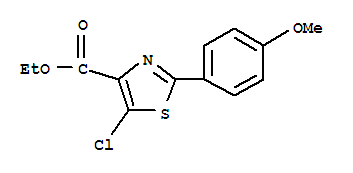 4-Thiazolecarboxylicacid,5-chloro-2-(4-methoxyphenyl)-,ethylester(9ci) Structure,425392-48-9Structure