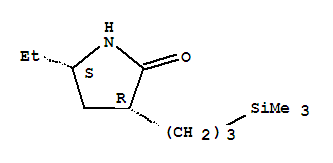 (3r,5s)-rel-(9ci)-5-乙基-3-[3-(三甲基甲硅烷基)丙基]-2-吡咯烷酮结构式_437755-09-4结构式