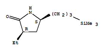 (3r,5s)-rel-(9ci)-3-乙基-5-[3-(三甲基甲硅烷基)丙基]-2-吡咯烷酮结构式_437755-13-0结构式