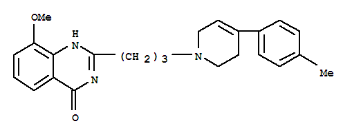 (9ci)-2-[3-[3,6-二氢-4-(4-甲基苯基)-1(2H)-吡啶]丙基]-8-甲氧基-4(1H)-喹唑啉酮结构式_437996-37-7结构式