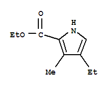 (9ci)-4-乙基-3-甲基-1H-吡咯-2-羧酸乙酯结构式_4391-98-4结构式