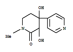 (9ci)-3,4-二羟基-1-甲基-4-(4-吡啶)-2-哌啶酮结构式_446027-96-9结构式