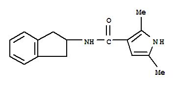(9ci)-n-(2,3-二氢-1H-茚-2-基)-2,5-二甲基-1H-吡咯-3-羧酰胺结构式_450351-84-5结构式