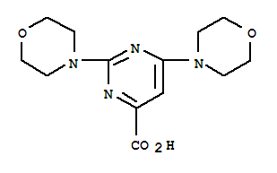 2,6-Dimorpholin-4-ylpyrimidine-4-carboxylic acid Structure,450368-32-8Structure