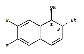 (1s,2r)-(9ci)-2-乙基-6,7-二氟-1,2-二氢-1-萘酚结构式_457625-23-9结构式