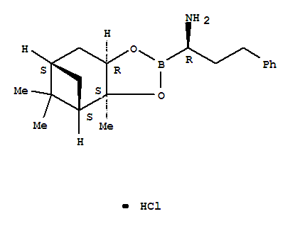 (aR,3aS,4S,6S,7aR)-六氢-3a,8,8-三甲基-alpha-(2-苯基乙基)-4,6-甲桥-1,3,2-苯并二氧硼烷-2-甲胺盐酸盐 (1:1)结构式_476334-33-5结构式