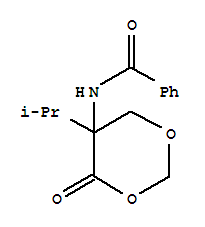 DL-5-Benzoylamino-5-isopropyl-4-oxo-1,3-dioxane Structure,51127-25-4Structure