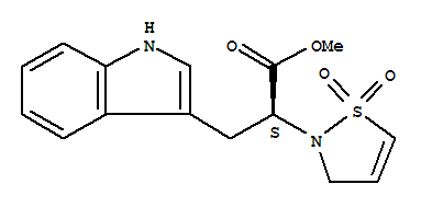 (alphaS)-alpha-(1,1-二氧代-2(3H)-异噻唑基)-1H-吲哚-3-丙酸甲酯结构式_515130-15-1结构式