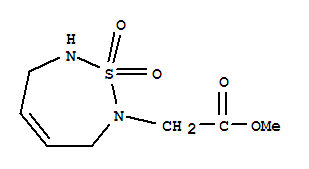 1,2,7-Thiadiazepine-2(3h)-acetic acid,6,7-dihydromethyl ester,1,1-dioxide Structure,515130-33-3Structure