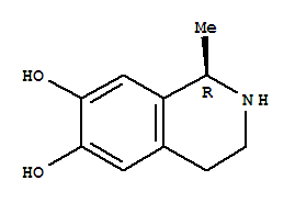 (R)-1,2,3,4-四氢-1-甲基-6,7-异喹啉二醇结构式_53622-83-6结构式