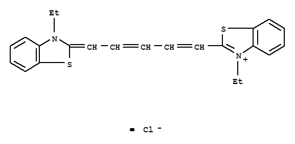 3-乙基-2-[5-(3-乙基-2(3H)-苯并噻唑亚基)-1,3-戊二烯-1-基]-苯并噻唑鎓氯化物(1:1)结构式_54646-38-7结构式