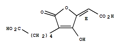 5-[(E)-carboxymethylene]-2,5-dihydro-4-hydroxy-2-oxo-3-furanpentanoic acid Structure,54854-94-3Structure