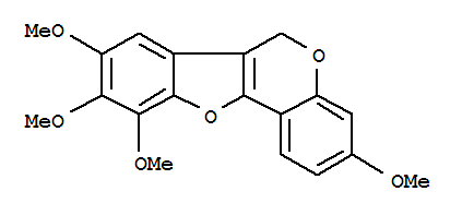 3,8,9,10-Tetramethoxy-6h-benzofuro[3,2-c][1]benzopyran Structure,55306-17-7Structure