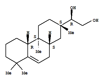 (R)-1-[(2s)-1,2,3,4,4a,4bα,5,6,7,8,10,10aα-do十氢-2,4aβ,8,8-四甲基菲-2-基]-1,2-乙烷二醇结构式_55476-74-9结构式