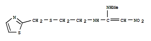 N-methyl-n’-[2-[[(thiazol-2-yl)methyl ]thio]ethyl ]-2-nitro-1,1-ethenediamine Structure,55485-04-6Structure