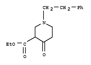 4-氧代-1-(2-苯基乙基)-3-哌啶羧酸乙酯结构式_56547-83-2结构式