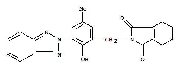 2-[2-Hydroxy-3-[(1,3,4,5,6,7-hexahydro-1,3-dioxo-2h-isoindole-2-yl)methyl ]-5-methylphenyl ]-2h-benzotriazole Structure,59129-18-9Structure