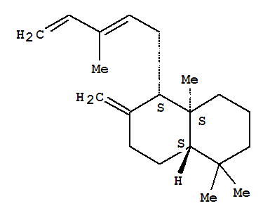 (4aS,8aα)-十氢-1,1,4a-三甲基-6-亚甲基-5β-[(E)-3-甲基-2,4-戊二烯基]萘结构式_5957-33-5结构式