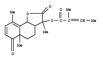 2-Methyl-2-butenoic acid 2,3,3a,4,5,5a,6,9b-octahydro-3,5a,9-trimethyl-2,6-dioxonaphtho[1,2-b]furan-3-yl ester Structure,60461-01-0Structure