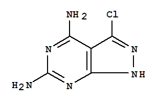 3-Chloro-1h-pyrazolo[3,4-d]pyrimidine-4,6-diamine Structure,637338-77-3Structure