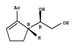 Ethanone, 1-[(5r)-5-[(1r)-1,2-dihydroxyethyl]-1-cyclopenten-1-yl]-(9ci) Structure,639066-97-0Structure