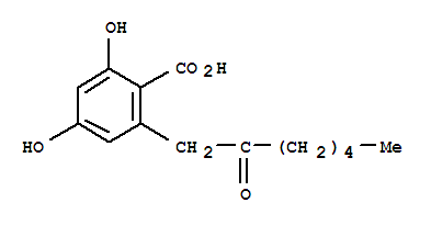 2,4-Dihydroxy-6-(2-oxoheptyl)benzoic acid Structure,63939-19-5Structure