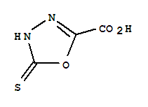 1,3,4-Oxadiazole-2-carboxylicacid,4,5-dihydro-5-thioxo-(9ci) Structure,64007-52-9Structure