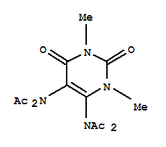 Acetamide, n,n-(1,2,3,6-tetrahydro-1,3-dimethyl-2,6-dioxo-4,5-pyrimidinediyl)bis[n-acetyl-(9ci) Structure,64589-40-8Structure