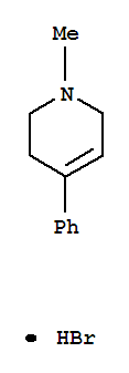 Pyridine,1,2,3,6-tetrahydro-1-methyl-4-phenyl-, hydrobromide (1:1) Structure,69675-06-5Structure