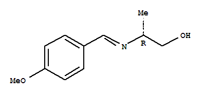 (2r)-(9ci)-2-[[(4-甲氧基苯基)亚甲基]氨基]-1-丙醇结构式_697763-78-3结构式