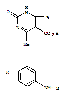 6-[4-(Dimethylamino)phenyl]-1,2,5,6-tetrahydro-4-methyl-2-oxo-5-pyrimidinecarboxylic acid Structure,69785-27-9Structure