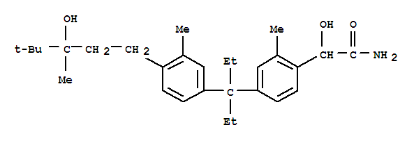  4-[1-乙基-1-[4-(3-羟基-3,4,4-三甲基戊基)-3-甲基苯基]丙基]--alpha--羟基-2-甲基-苯乙酰胺结构式_700826-42-2结构式