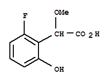 Benzeneacetic acid, 2-fluoro-6-hydroxy--alpha--methoxy-(9ci) Structure,701265-05-6Structure