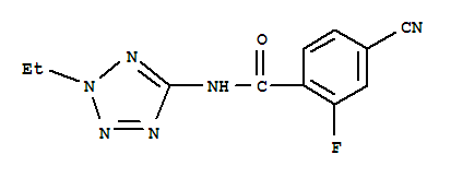 Benzamide, 4-cyano-n-(2-ethyl-2h-tetrazol-5-yl)-2-fluoro-(9ci) Structure,704875-40-1Structure