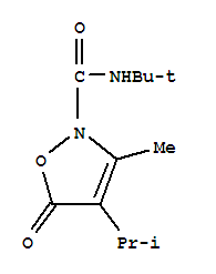  n-(1,1-二甲基乙基)-3-甲基-4-(1-甲基乙基)-5-氧代-2(5H)-异噁唑羧酰胺结构式_706803-54-5结构式