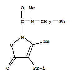  n,3-二甲基-4-(1-甲基乙基)-5-氧代-n-(苯基甲基)-2(5H)-异噁唑羧酰胺结构式_706803-64-7结构式