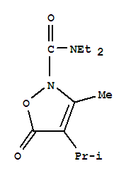  N,N-二乙基-3-甲基-4-(1-甲基乙基)-5-氧代-2(5H)-异噁唑羧酰胺结构式_706803-95-4结构式