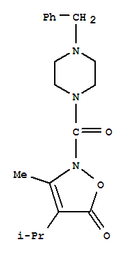 Piperazine, 1-[[3-methyl-4-(1-methylethyl)-5-oxo-2(5h)-isoxazolyl]carbonyl]-4-(phenylmethyl)-(9ci) Structure,706804-17-3Structure