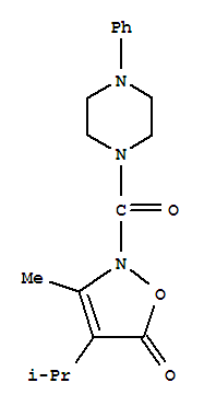 Piperazine, 1-[[3-methyl-4-(1-methylethyl)-5-oxo-2(5h)-isoxazolyl]carbonyl]-4-phenyl-(9ci) Structure,706804-19-5Structure