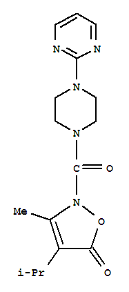 Piperazine, 1-[[3-methyl-4-(1-methylethyl)-5-oxo-2(5h)-isoxazolyl]carbonyl]-4-(2-pyrimidinyl)-(9ci) Structure,706804-26-4Structure