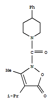 (9ci)-1-[[3-甲基-4-(1-甲基乙基)-5-氧代-2(5h)-异噁唑基]羰基]-4-苯基-哌啶结构式_706804-67-3结构式