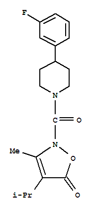 (9ci)-4-(3-氟苯基)-1-[[3-甲基-4-(1-甲基乙基)-5-氧代-2(5h)-异噁唑基]羰基]-哌啶结构式_706804-75-3结构式