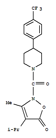 (9ci)-1-[[3-甲基-4-(1-甲基乙基)-5-氧代-2(5h)-异噁唑基]羰基]-4-[4-(三氟甲基)苯基]-哌啶结构式_706804-83-3结构式