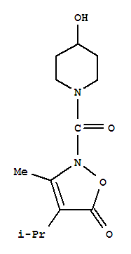 (9ci)-1-[[3-甲基-4-(1-甲基乙基)-5-氧代-2(5h)-异噁唑基]羰基]-4-羟基哌啶结构式_706804-90-2结构式