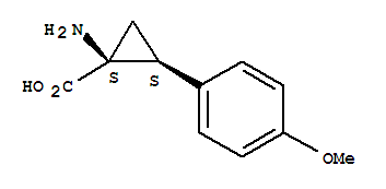 (1r,2r)-rel-(9ci)-1-氨基-2-(4-甲氧基苯基)-环丙烷羧酸结构式_707536-76-3结构式