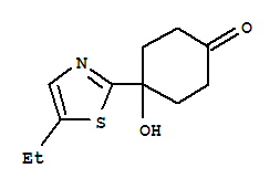 Cyclohexanone, 4-(5-ethyl-2-thiazolyl)-4-hydroxy-(9ci) Structure,708274-05-9Structure